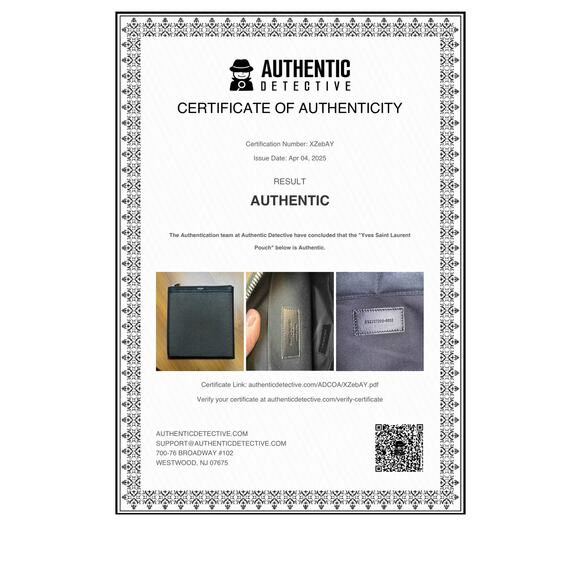 Saint Laurent NIB Studded Leather Portfolio in Black w/Box, Dustbag & COA - Picture 3 of 16